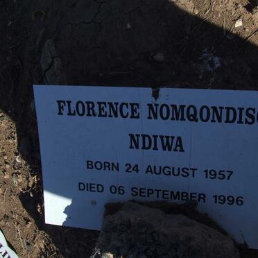 NDIWA Florence Nomqondiso 1957-1996