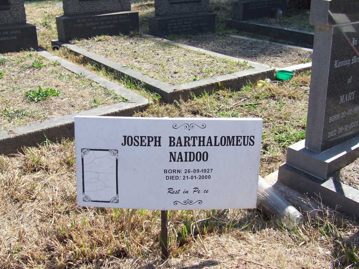 NAIDOO Joseph Barthalomeus 1927-2000