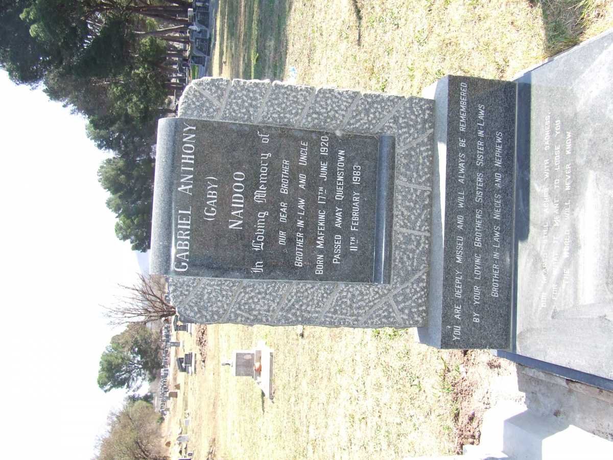 NAIDOO Gabriel Anthony 1920-1988