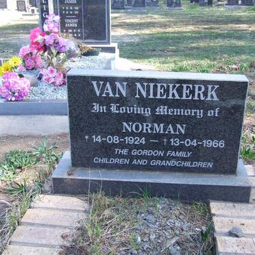 NIEKERK Norman, van 1924-1966