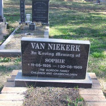 NIEKERK Sophie, van 1925-1969