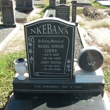 NKEBANA John Mxosa 1914-2006 &amp; Mabel Nowam Liziwe 1927-1985