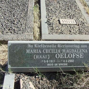 OELOFSE Maria Cecilia Magdalena 1911-2002