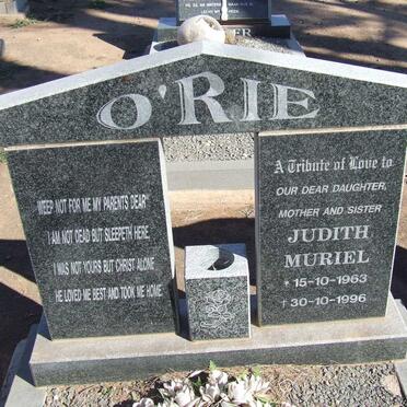 O'RIE Judith Muriel 1963-1996