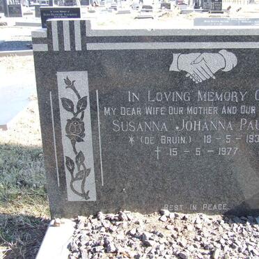 PAUTZ Susanna Johanna nee DE BRUIN 1932-1977