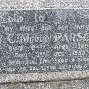PARSONS W.C. 1898-1950