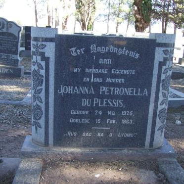 PLESSIS Johanna Petronella, du 1925-1963