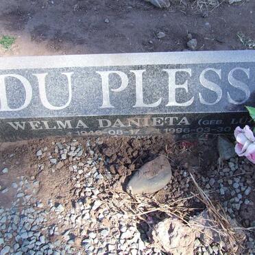 PLESSIS Welma Danieta, du 1946-1996.