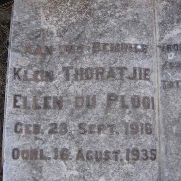 PLOOI Thoratjie Ellen, du 1916-1935
