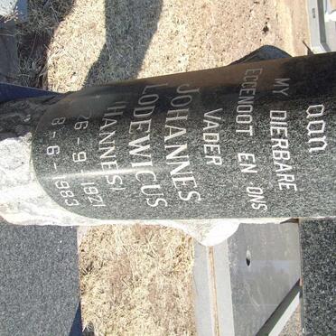 PLESSIS Johannes Lodewicus, du 1921-1983