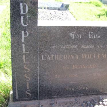PLESSIS Catherina Willemina, du nee BERNARD 1904-1976