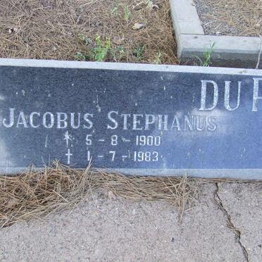 PLESSIS Jacobus Stephanus, du 1900-1983 