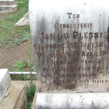 PLESSIS Jan, du 1857-1926