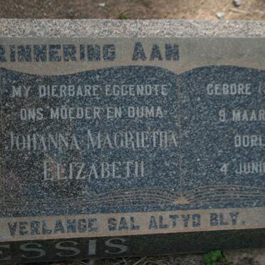PLESSIS Johanna Magrietha Elizabeth, du nee JORDAAN 1883-1963