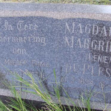 PLESSIS Magdalena Magrietha, du 1894-1989