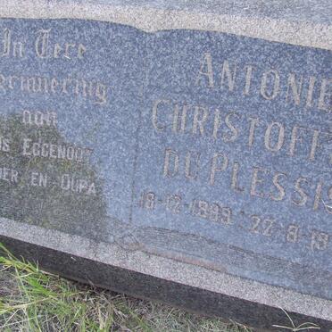 PLESSIS Antonie Christoffel, du 1889-1970