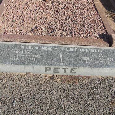 PETE George -1942 &amp; Dora -1939