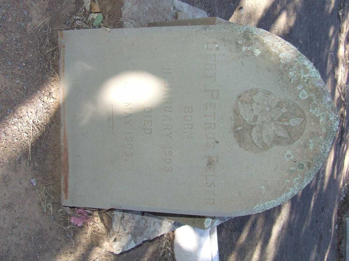 PELSER Gert Petrus 1903-1909