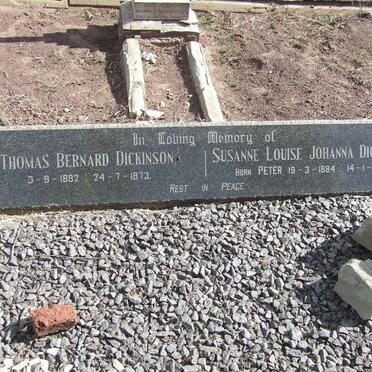 DICKINSON Thomas Bernard 1882-1973 &amp; Susanne Louise Johanna PETER 1884-1975