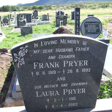 PRYER Frank 1919-1992 &amp; Laura 1916-2003