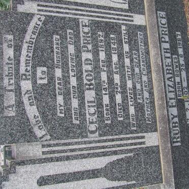 PRICE Cecil Bold 1892-1948 &amp; Ruby Elizabeth BOWES 1902-1987