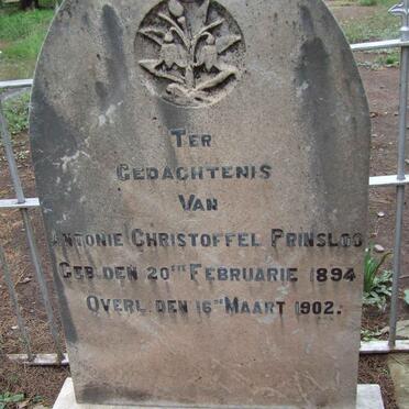 PRINSLOO Antonie Christoffel 1894-1902