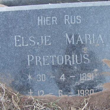 PRETORIUS Elsje Maria 1891-1980