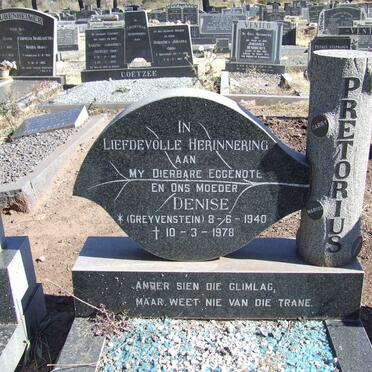 PRETORIUS Denise nee GREYVENSTEIN 1940-1978