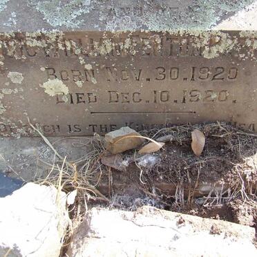 PRETORIUS Bride Christian 1918-1920 :: PRETORIUS Patric William Fenton 1920-1920