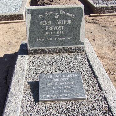 PREVOST Henri Arthur 1887-1965 &amp; Ruth Alexandra WAINWRIGHT 1894-1995