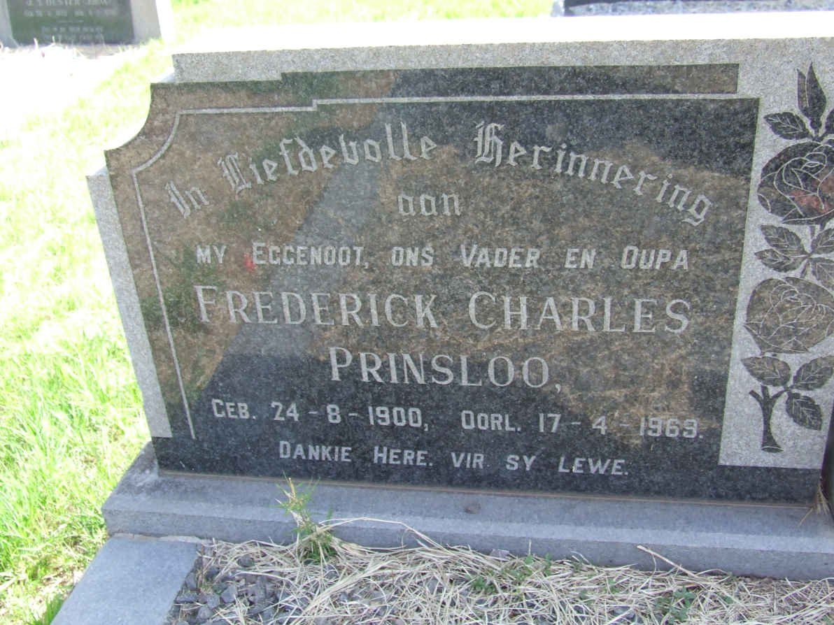 PRINSLOO Frederick Charles 1900-1969