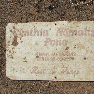 PONA Cynthia Nomalizo 1949-1997