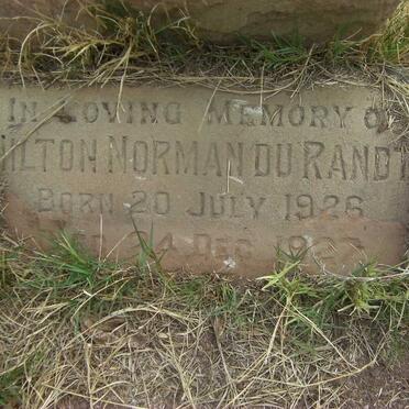 RANDT Hilton Norman, du 1926-1927