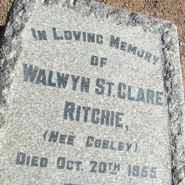 RITCHIE Walwyn St.Clare nee COBLEY -1955