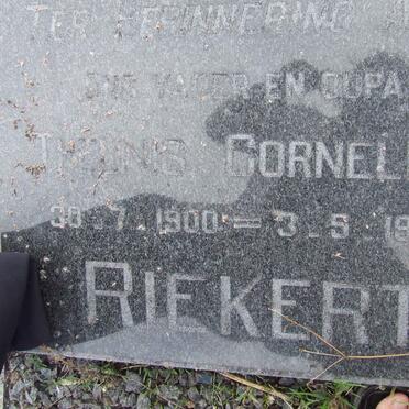 RIEKERT Theunis Cornelius 1900-1979