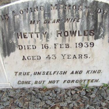ROWLES Hetty -1939