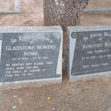 ROBB Gladstone Nowers 1894-1951 &amp; Dorothy KEMSLEY 1899-1986