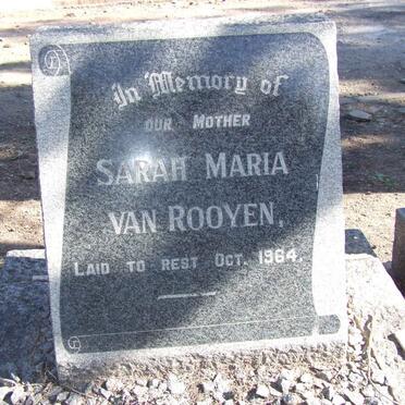 ROOYEN Sarah Maria, van -1964