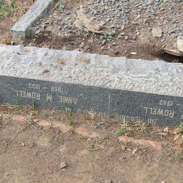 ROWELL Hugo P. 1876-1952 &amp; Annie M. 1968-1933