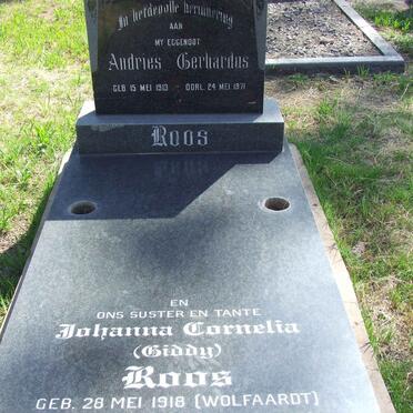 ROOS Andries Gerhardus 1913-1971 &amp; Johanna Cornelia WOLFAARDT 1918-2004