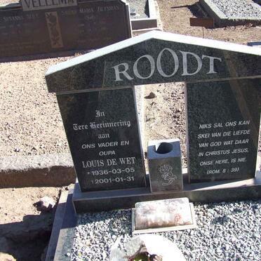 ROODT Louis de Wet 1936-2001