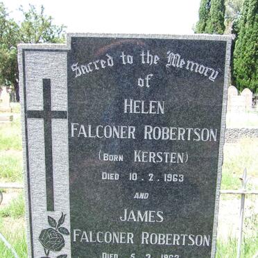 ROBERTSON James Falconer -1963 &amp; Helen Falconer KERSTEN -1963