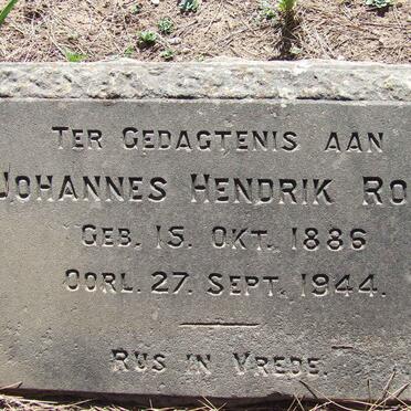 ROUX Johannes Hendrik 1886-1944