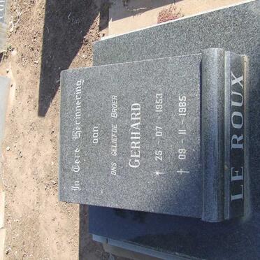 ROUX Gerhard, le 1953-1985