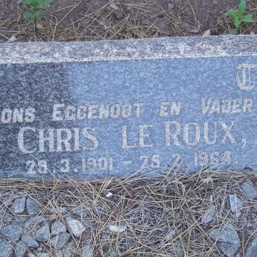 ROUX Chris, le 1901-1964 &amp; Elsje Maria VOSLOO 1901-1982 