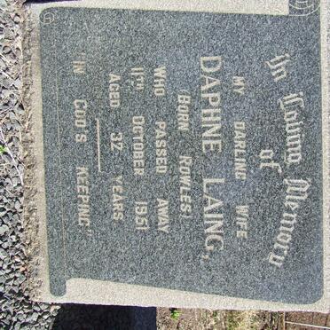 ROWLES Tom -1928 &amp; Beatrice SOBEY -1971 :: LAING Daphne nee ROWLES -1951