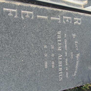 RETIEF Willem Albertus 1930-1989