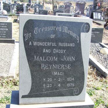 REYNIERSE Malcom John 1934-1975