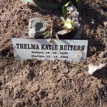 RUITERS Thelma Katie 1926-2008