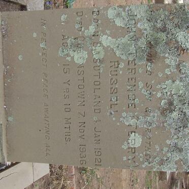 RUSSELL John Terence 1921-1936